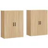 Image de vidaXL Armoires murales 2 pcs chêne sonoma 69,5x34x90 cm