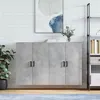 Image de vidaXL Armoires murales 2 pcs gris béton 69,5x34x90 cm