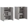 Image de vidaXL Armoires murales 2 pcs sonoma gris 69,5x34x90 cm