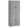 Image de Buffet haut Sonoma gris 69,5x34x180 cm Bois d'ingénierie