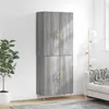 Image de vidaXL Buffet haut Sonoma gris 69,5x34x180 cm Bois d'ingénierie3195673