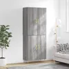 Image de vidaXL Buffet haut Sonoma gris 69,5x34x180 cm Bois d'ingÃ©nierie