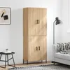 Image de vidaXL Buffet haut Chêne sonoma 69,5x34x180 cm Bois d'ingénierie