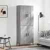 Image de vidaXL Buffet haut Sonoma gris 69,5x34x180 cm Bois d'ingénierie