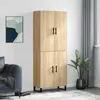 Image de vidaXL Buffet haut Chêne sonoma 69,5x34x180 cm Bois d'ingénierie3195702