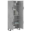 Image de vidaXL Buffet haut Gris bÃ©ton 69,5x34x180 cm Bois d'ingÃ©nierie