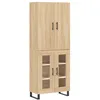 Image de vidaXL Buffet haut Chêne sonoma 69,5x34x180 cm Bois d'ingénierie