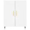 Image de vidaXL Buffet haut Blanc 69,5x34x180 cm Bois d'ingÃ©nierie