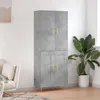 Image de vidaXL Buffet haut Gris béton 69,5x34x180 cm Bois d'ingénierie3195783