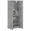 Image de vidaXL Buffet haut Gris bÃ©ton 69,5x34x180 cm Bois d'ingÃ©nierie