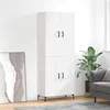 Image de vidaXL Buffet haut Blanc 69,5x34x180 cm Bois d'ingénierie