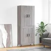 Image de vidaXL Buffet haut Sonoma gris 69,5x34x180 cm Bois d'ingénierie