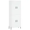 Image de vidaXL Buffet haut Blanc 69,5x34x180 cm Bois d'ingÃ©nierie