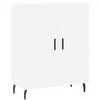 Image de Vidaxl Buffet Haut Blanc 69,5x34x180 Cm Bois D'ingÃ©nierie