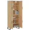 Image de vidaXL Buffet haut Chêne sonoma 69,5x34x180 cm Bois d'ingénierie