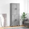 Image de vidaXL Buffet haut Gris béton 69,5x34x180 cm Bois d'ingénierie