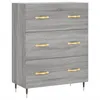 Image de vidaXL Buffet haut Sonoma gris 69,5x34x180 cm Bois d'ingÃ©nierie