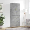 Image de vidaXL Buffet haut Gris béton 69,5x34x180 cm Bois d'ingénierie3195839