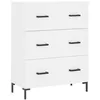 Image de vidaXL Buffet haut Blanc 69,5x34x180 cm Bois d'ingÃ©nierie