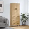 Image de vidaXL Buffet haut Chêne sonoma 69,5x34x180 cm Bois d'ingénierie