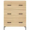 Image de Vidaxl Buffet Haut ChÃªne Sonoma 69,5x34x180 Cm Bois D'ingÃ©nierie