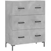 Image de vidaXL Buffet haut Gris bÃ©ton 69,5x34x180 cm Bois d'ingÃ©nierie