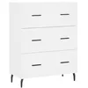 Image de vidaXL Buffet haut Blanc 69,5x34x180 cm Bois d'ingÃ©nierie