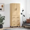 Image de vidaXL Buffet haut Chêne sonoma 69,5x34x180 cm Bois d'ingénierie