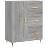 Image de vidaXL Vidaxl Buffet Haut Sonoma Gris 69,5x34x180 Cm Bois D'ingénierie