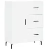Image de vidaXL Buffet haut Blanc 69,5x34x180 cm Bois d'ingÃ©nierie