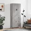 Image de vidaXL Buffet haut Sonoma gris 69,5x34x180 cm Bois d'ingénierie3195921