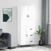 Image de vidaXL Buffet haut Blanc 69,5x34x180 cm Bois d'ingénierie