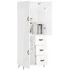 Image de vidaXL Buffet haut Blanc 69,5x34x180 cm Bois d'ingÃ©nierie