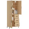 Image de Vidaxl Buffet Haut ChÃªne Sonoma 69,5x34x180 Cm Bois D'ingÃ©nierie
