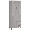 Image de Buffet haut Sonoma gris 69,5x34x180 cm Bois d'ingénierie