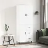Image de vidaXL Buffet haut Blanc 69,5x34x180 cm Bois d'ingénierie