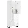 Image de vidaXL Buffet haut Blanc 69,5x34x180 cm Bois d'ingÃ©nierie