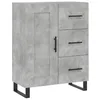 Image de vidaXL Buffet haut Gris bÃ©ton 69,5x34x180 cm Bois d'ingÃ©nierie