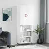 Image de vidaXL Buffet haut Blanc 69,5x34x180 cm Bois d'ingénierie