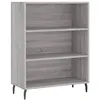 Image de vidaXL Buffet haut Sonoma gris 69,5x34x180 cm Bois d'ingÃ©nierie