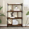 Image de vidaXL Bibliothèque 4 niveaux chêne fumé 76x32x123cm bois d'ingénierie833937