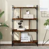 Image de vidaXL BibliothÃ¨que 4 niveaux chÃªne fumÃ© 76x32x123cm bois d'ingÃ©nierie