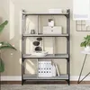 Image de vidaXL Bibliothèque à 4 niveaux sonoma gris 76x32x123 cm833938