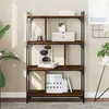 Image de vidaXL Bibliothèque 4 niveaux chêne brun 76x32x123cm bois d'ingénierie833939