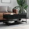 Image de vidaXL Table basse noir 99x50x50 cm bois d'ingénierie833960
