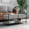 Image de vidaXL Table basse sonoma gris 99x50x50 cm bois d'ingénierie833963