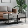 Image de vidaXL Table basse sonoma gris 99x50x50 cm bois d'ingÃ©nierie