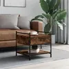 Image de vidaXL Table basse chêne fumé 50x50x50 cm bois d'ingénierie833967