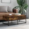 Image de vidaXL Table basse chêne fumé 100x51x40 cm bois d'ingénierie833972