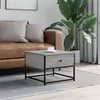 Image de vidaXL Table basse sonoma gris 51x51x40 cm bois d'ingénierie833978